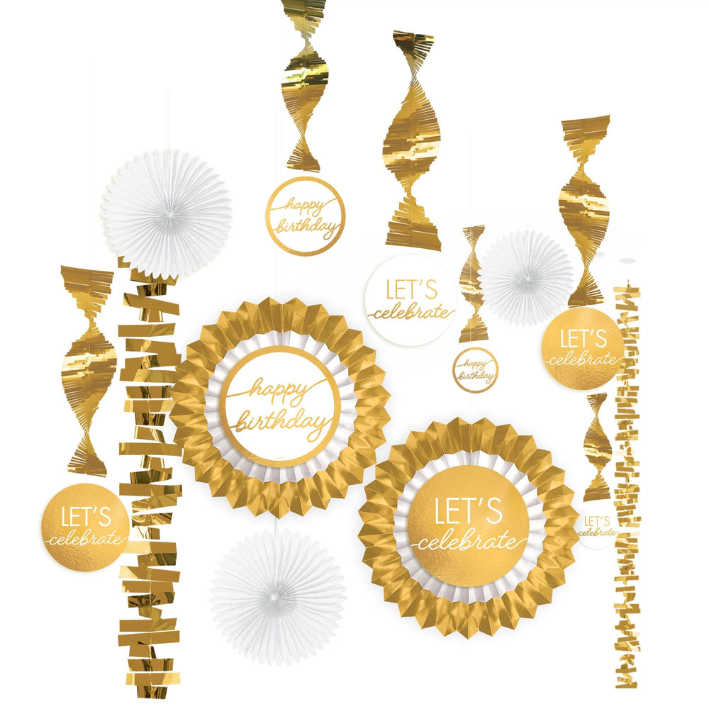 Golden Age Birthday Paper And Foil Decorating Kit 13Pc.