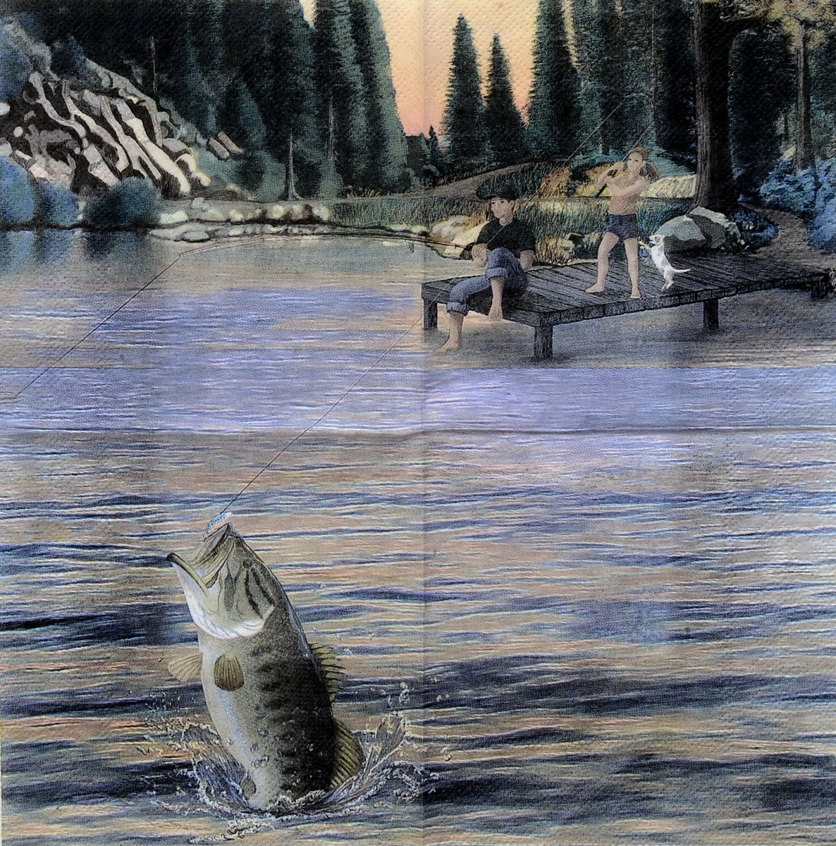 Gone Fishin' Beverage Napkin 16ct | Retirement