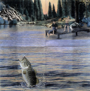 Gone Fishin' Beverage Napkin 16ct | Retirement