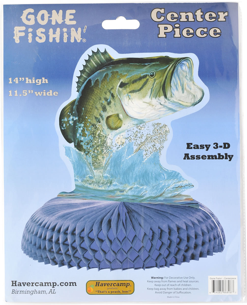 Gone Fishin' Honeycomb Centerpiece | Retirement