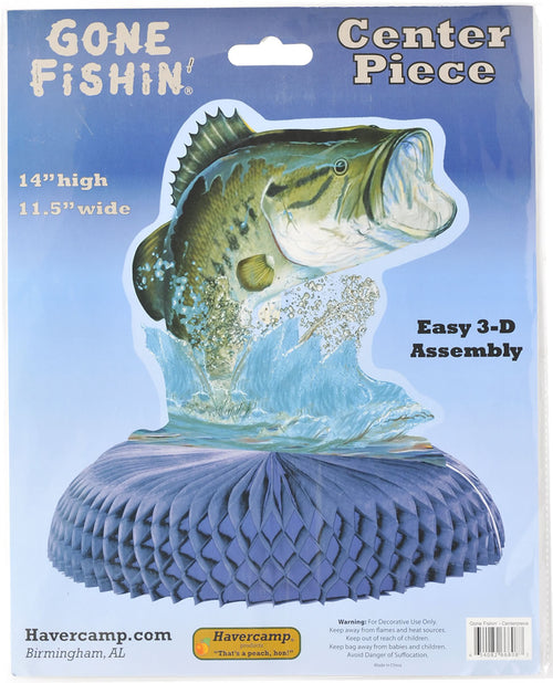 Gone Fishin' Honeycomb Centerpiece | Retirement