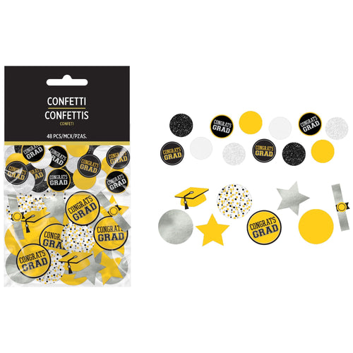 Grad Giant Confetti - Yellow | Graduation