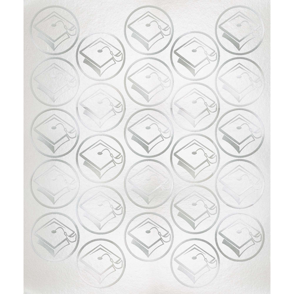 Grad Metallic Sticker Seals - Silver