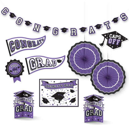Grad Room Decorating Kit - Purple | Graduation