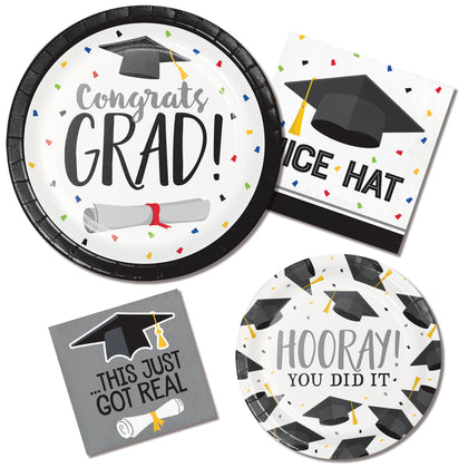 Graduation Fun Hooray 7in plates 8ct | Graduation