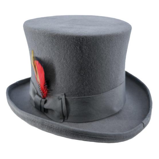 Grey band and feather accent