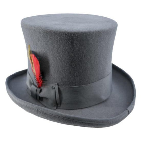Grey band and feather accent