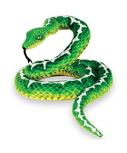 Green & White Tree Python 118in Plush Toy | Real Planet