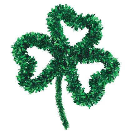 Double sided tinsel shamrock