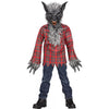 Plaid Shirt with Wolf Gloves and mask