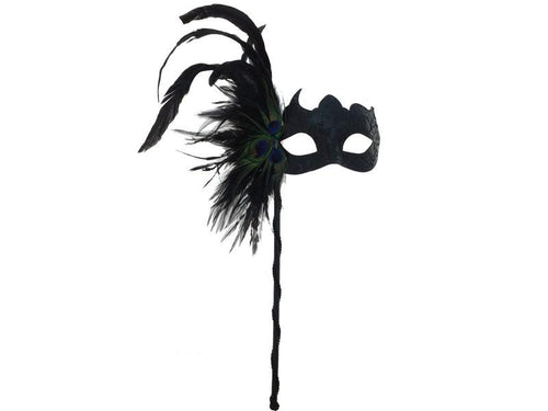 Side Feather Handheld Eye Mask