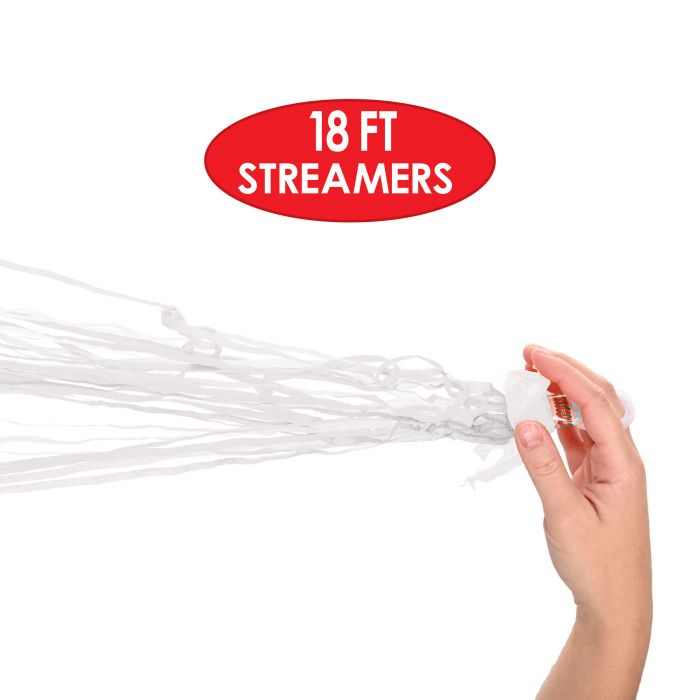 White Handheld Party Streamer Bundles