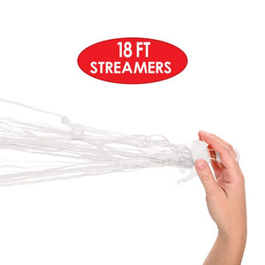 White Handheld Party Streamer Bundles