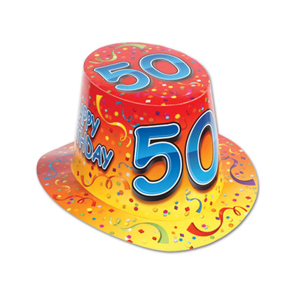 Happy 50th Birthday Top Hat