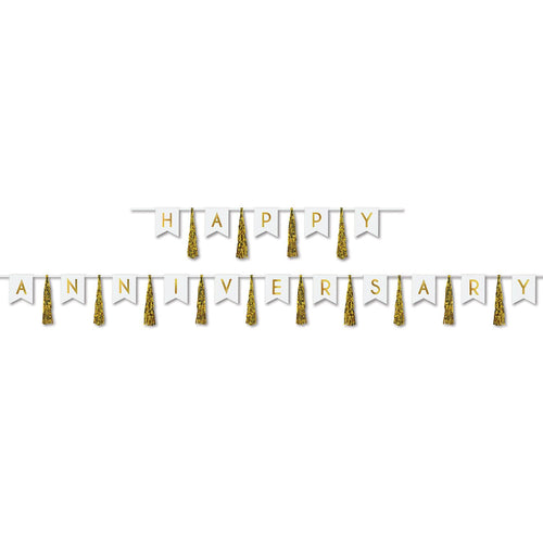 Happy Anniversary Tassel Streamer