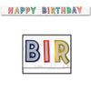 Happy Birthday Colorful Metallic Fringe Banner