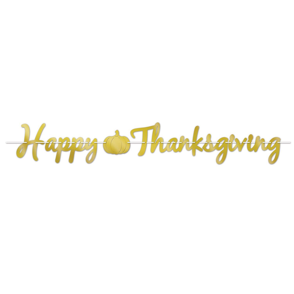 Happy Thanksgiving Foil Streamer 