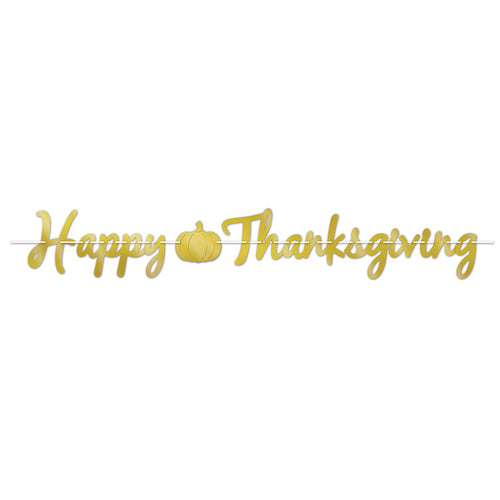 Happy Thanksgiving Foil Streamer 