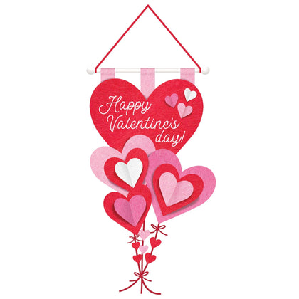 Happy Valentine's Day 3D Felt Banner | Valentine's Day