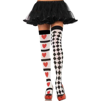 Heart and Harlequin Thigh Highs