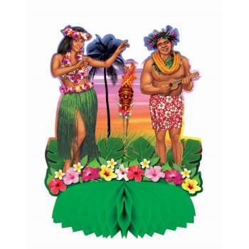 Hawaiian themed centerpiece