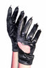 Black faux leather with black claws
