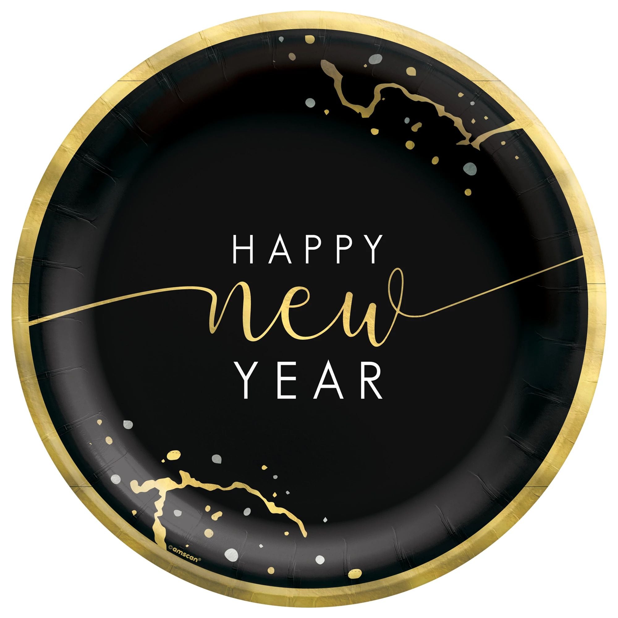 Hello NYE Round 7in Paper Plates 20ct | New Year's Eve