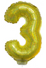 Holographic Gold 16in Air Filled Mylar Number