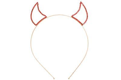 Gold with red rhinestones