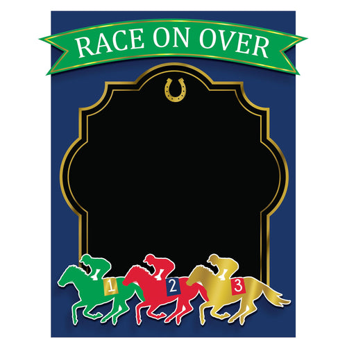 Horse Race Chalkboard Standing Bar Sign