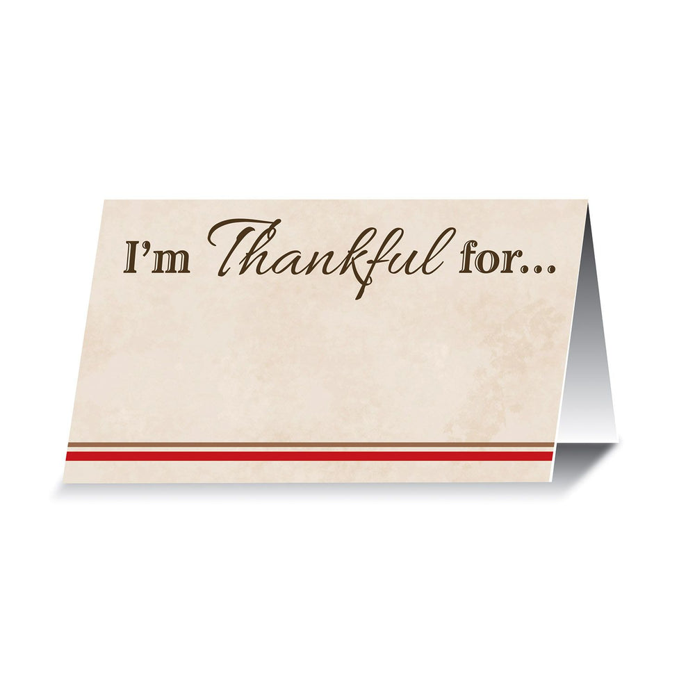 Table Place Cards "I'm Thankful For" | Thanksgiving