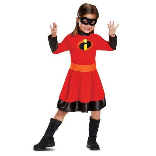 Dress with belt and eye mask