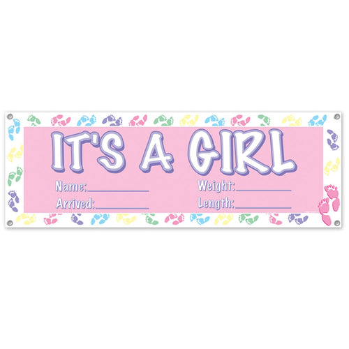 It's A Girl Sign Banner