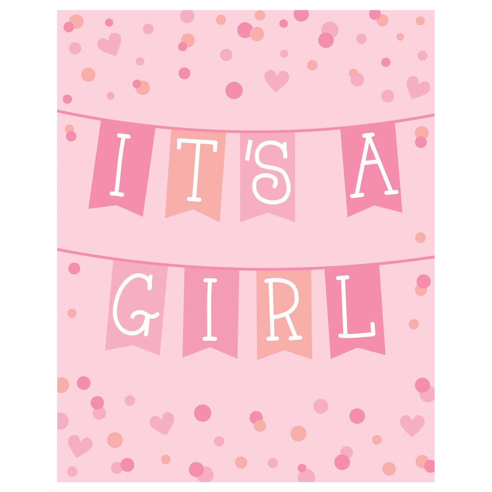It's a Girl Postcard Invite