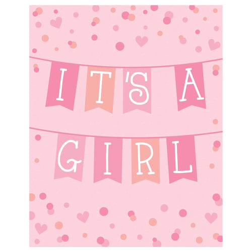 It's a Girl Postcard Invite