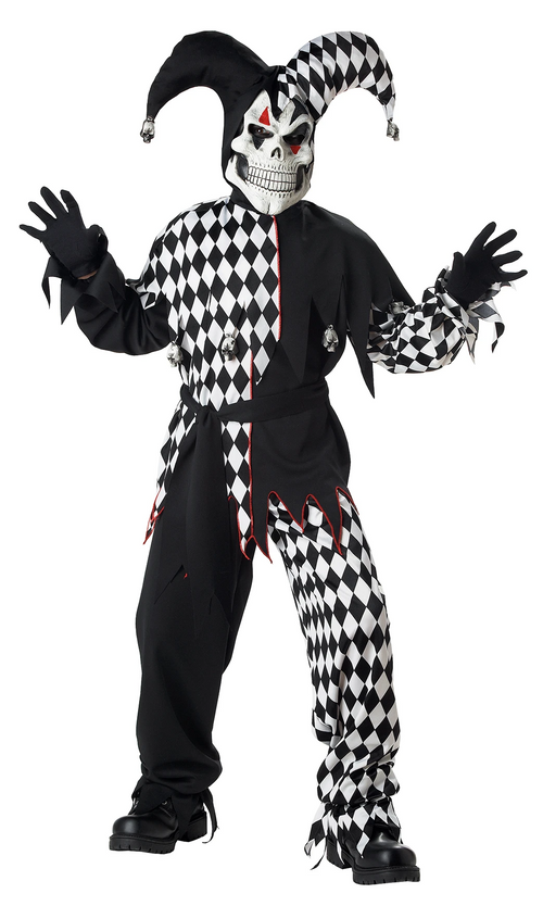 Scary Black and White Jester