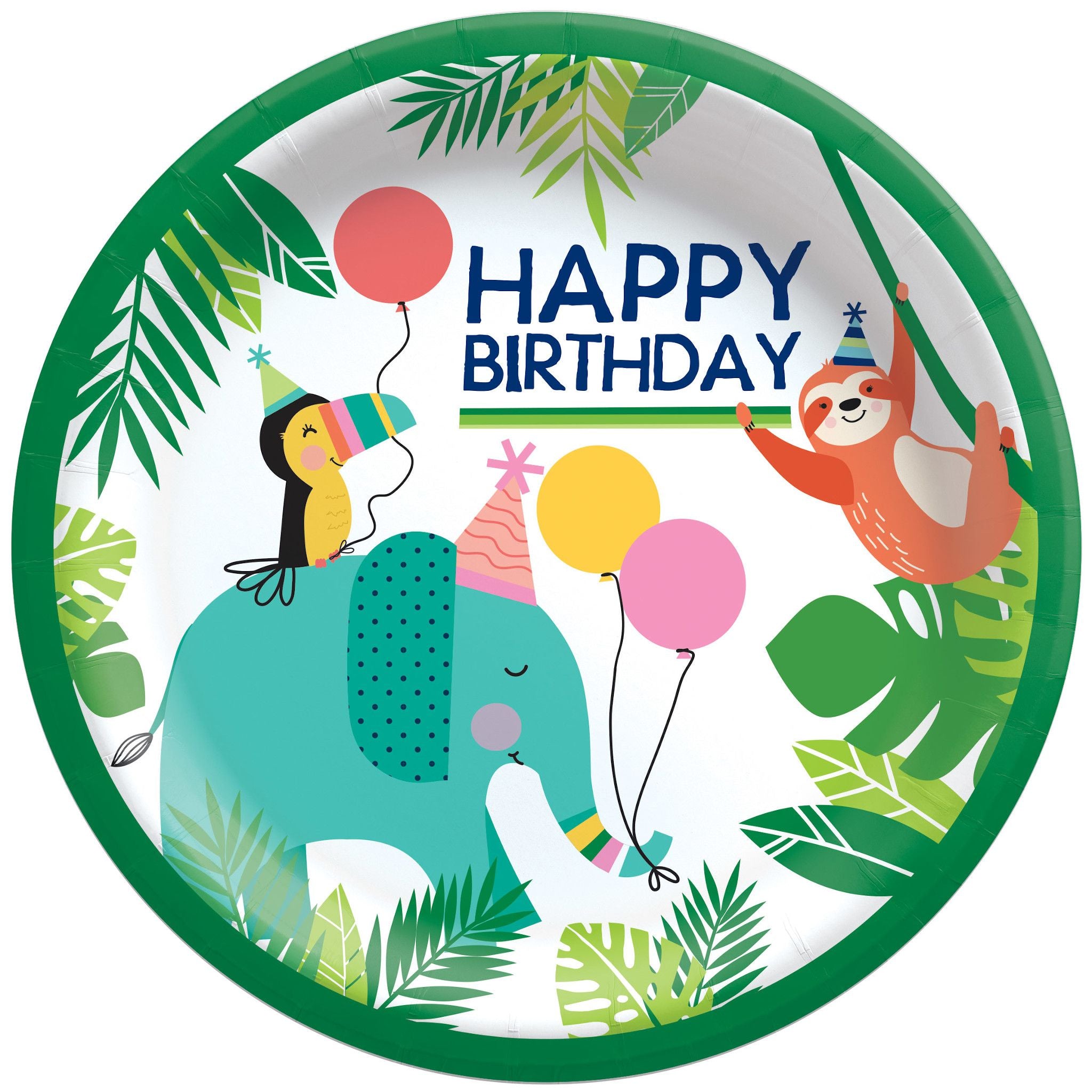 Jungle Birthday 9in Paper Plates 8ct | Kid's Birthday
