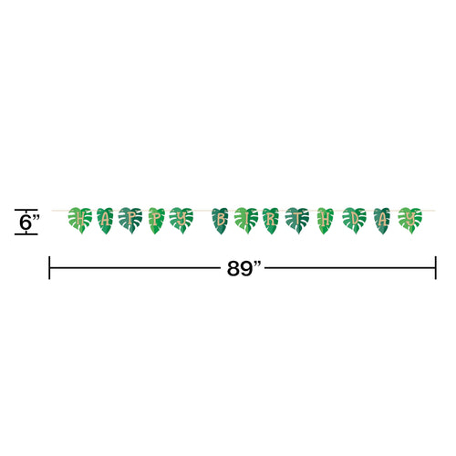 Jungle Leaf Happy Birthday Banner | Kid's Birthday
