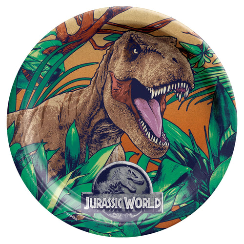 Jurassic World Into the Wild Round Plates, 9"