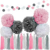 Decorating Garland Kit Pink Grey White