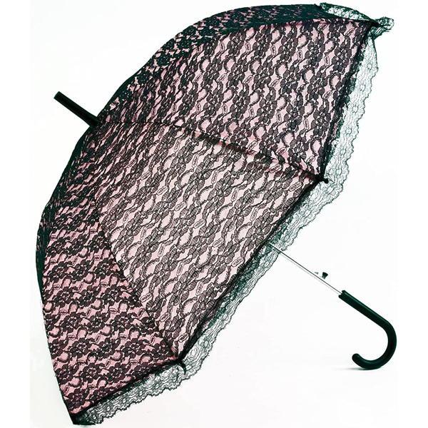 Lace umbrella with plastic handle