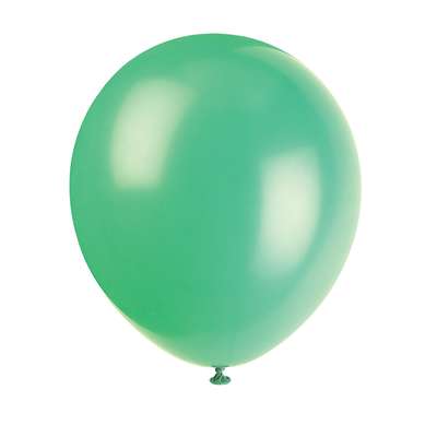 12in Green Latex Balloon 10ct  | Balloons