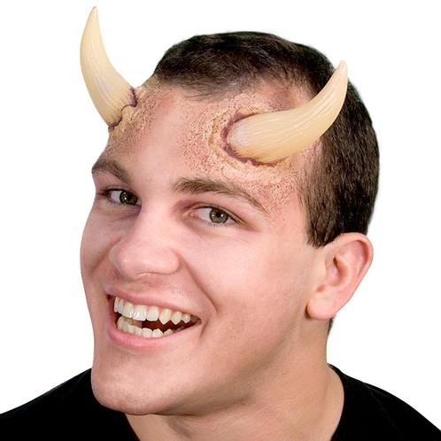 Curved horns bone like appearance