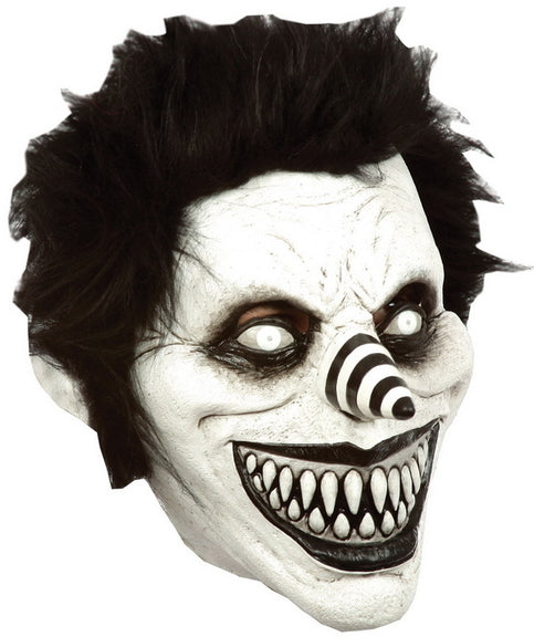 Black and white striped and pointed nose