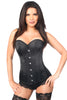 Lavish Black Satin Overbust Corset