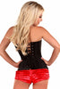 Lavish Black Sweetheart Front Zipper Corset | Daisy Corset