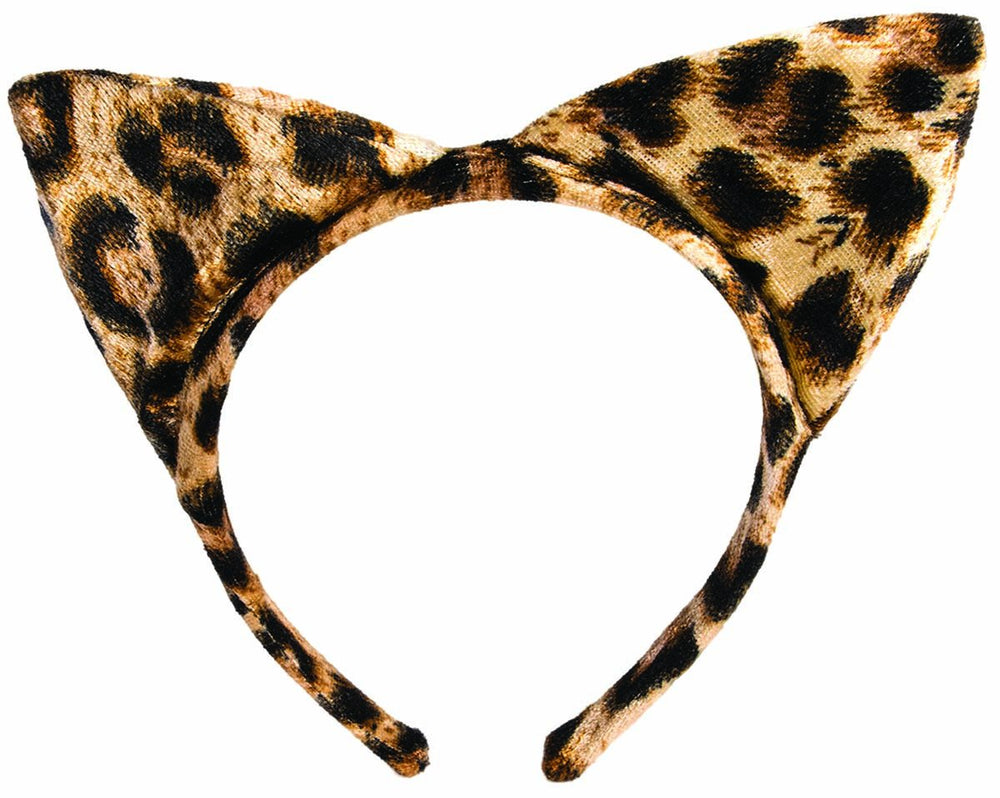 Headband with leopard print material
