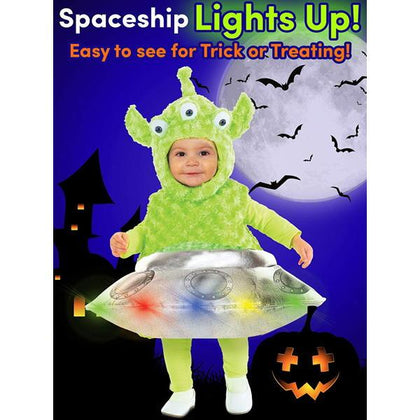 Spaceship lights up