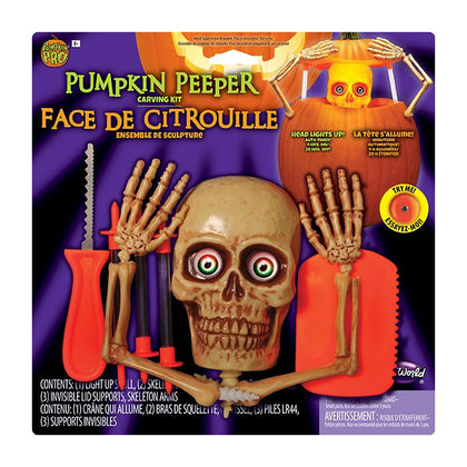 Light Up Skeleton Pumpkin Peeper Carving Kit