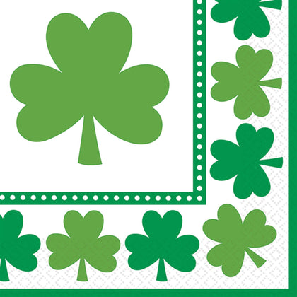Lucky Shamrocks Beverage Napkins 16ct | St. Patrick's Day